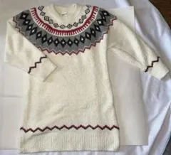 子供用 ノルディック柄 ワンピース Mサイズ スラップスリップ