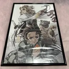 鬼滅の刃★額フレーム付き 無限列車編 第4弾入場特典A4イラストボード 非売品