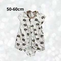 クマ柄ロンパース 50-60cm