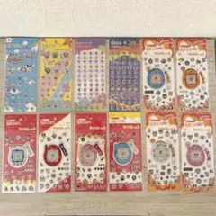 セリア たまごっち キラキラシール プチプチシール 12枚セット 12種類