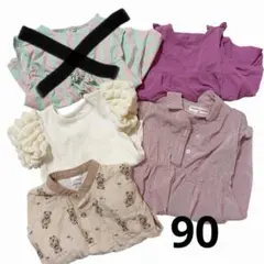美品　子ども服90 トップス　ワンピース　春夏服　半袖　女の子　まとめ売り