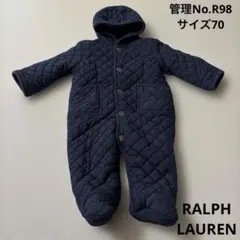 ベビー服　ラルフローレン　ネイビー　ジャンプスーツフード付き　サイズ70
