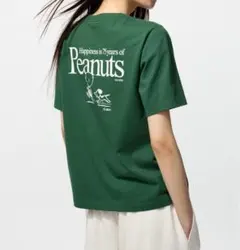 Peanuts 75周年記念 半袖Tシャツ グリーン