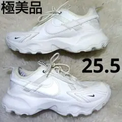 極美品 TC7900 ローカットスニーカー スウッシュ ロゴ 白 25.5 厚底