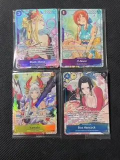 ワンピースカード おナミ ハンコック ヤマト ブラックマリア 未開封 英語版
