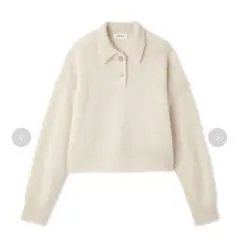 ⭐︎新品未使用⭐︎袋付き⭐︎MilaOwe ビジュー釦クロップドポロニットプルオーバー