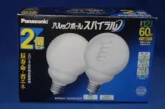 パナソニックパルックボール スパイダル ６０形２個セット クール色 電球型蛍光灯
