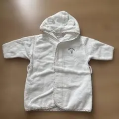 gelato pique ベビーバスローブ 80~90cm ホワイト