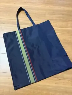 ライン入りエコバッグ　大容量トートバッグ　折りたたみバッグ　エコバッグ