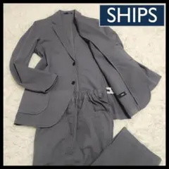 【春夏コーデ】SHIPS シップス シアサッカー セットアップ ダークグレー