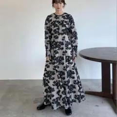CLANE flow flower jacquard one サイズ1 クラネ⁂ FLOW FLOWER JACQUARD ONE PIECE - メルカリ