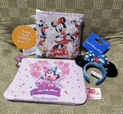 ファンダフルディズニー限定　ミニー　ベリミニ　パルパル　エコバッグ　ポーチ