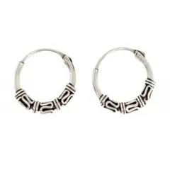 シルバー925 フープピアス 両耳用 18G 12mm 2個セット リングピアス