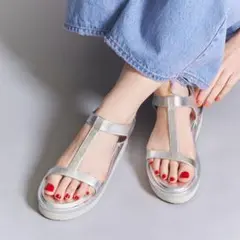 25ss BEAUTY&YOUTH Tストラッププラットフォームサンダル 36のサムネイル