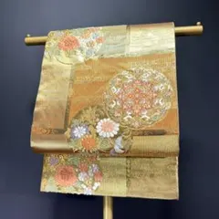 袋帯】西陣 河村織物 六通柄 錦織 正絹 高台尭蒔絵文 礼装用 仕立て 