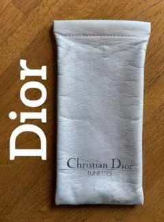 Christian Dior メガネケース ホワイトレザー