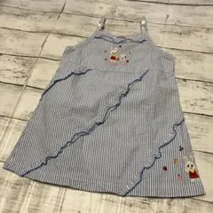ミキハウス キャミソール ワンピース　うさこ　ストライプ　90cm