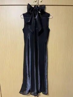 黒のリボン付きノースリーブドレス9号