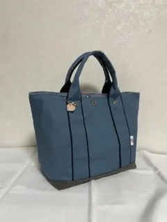 ハンドメイドトートバック❣️ 底部切替　藍色系