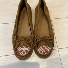 NUOVO モカシン ブラウン フリンジ レディース