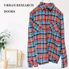 zB549【M】URBAN RESEARCH DOORS ネルシャツ チェック柄