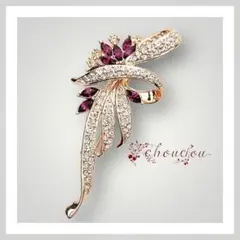 ビジューブローチ アメジストカラー 紫 卒業式 入学式 卒園式 フォーマル