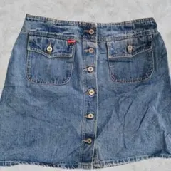 希少✨CASTRO デニムミニスカート 台形　インポート　Y2K　ブルー　古着