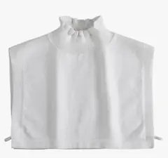 防寒❣️オシャレ　フリル付きハイネックつけ襟　重ね着　 ホワイト