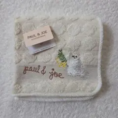 PAUL & JOE ACCESSOIRES タオルハンカチ 猫 刺繍