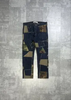 KAPITAL パッチワーク コーデュロイ サルエルデニム M ハイウエスト 