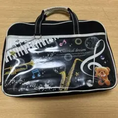 習字セット　小学生　女の子 音楽楽器デザインバッグ　高級半紙20枚付き