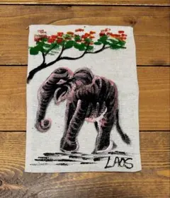 【最終処分価格】　タイ製　巾着　ポーチ　袋　手描きのサムネイル