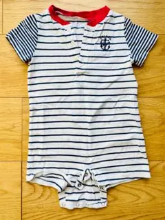 ラルフローレン ロンパース 半袖 ストライプ 9M 70 75 子供服 ベビー服