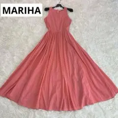 Mariha ピンク ロングワンピース 半袖 MARIHA 半袖 ティアード ロングワンピース ベージュピンク - メルカリ
