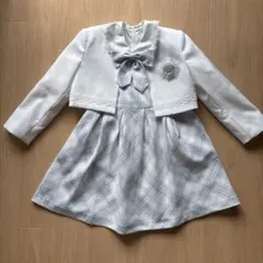 Catherine cottage卒園式入学式ワンピース120cm水色チェック柄