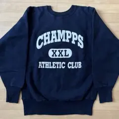 Champion 90年代 3段カプセル リバースウィーブ スウェットM 黒紺