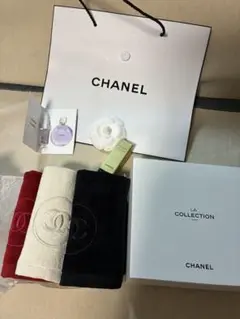 CHANEL ハンドタオルノベルティ 3枚セット 非売品　香水　美容液ショッパ