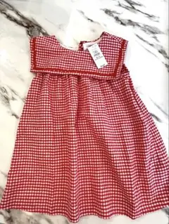 GAP タグ付き/完売品　コットンリネン ギンガムチェック セーラーワンピースのサムネイル