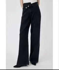 MOUSSY CROSS WAIST WIDE STRAIGHT サイズL