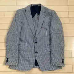 8.19 Navy ネイビー テーラードジャケット チェック ネイビー XL