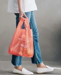 DEAN & DELUCA コーラル　オレンジ　エコバッグ　EVA