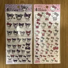 4size sticker キティ クロミ ヒョウ柄2点セット