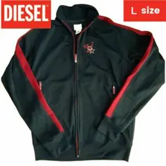 DIESEL ディーゼル Dロゴ トラックジャケット ジャージ Mサイズ 黒 中古・古着通販】DIESEL (ディーゼル) トラックジャケット