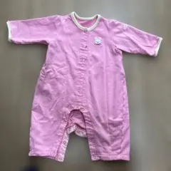 ミキハウス 長袖ロンパース 70cm ピンク