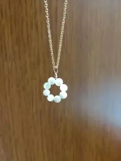 胸元*優しく上品～マザーオブパール*.ネックレス♪*38㎝.16KGP*