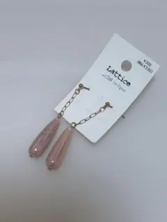 Lattice ピンク チェーン付きピアスのサムネイル