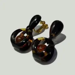 極美品】本鼈甲 ピアス 上質 天然 アクセサリー 百貨店購入 べっ甲 