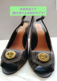 COACH Dori サンダル ブラウン 5.5B イタリア製のサムネイル