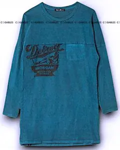 ヒステリックグラマー　製品染め加工　胸ポケット付き　長袖カットソー　ロンT