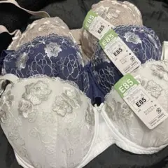 E85新品ワイヤー入りブラジャー　３枚セット　まとめ売り